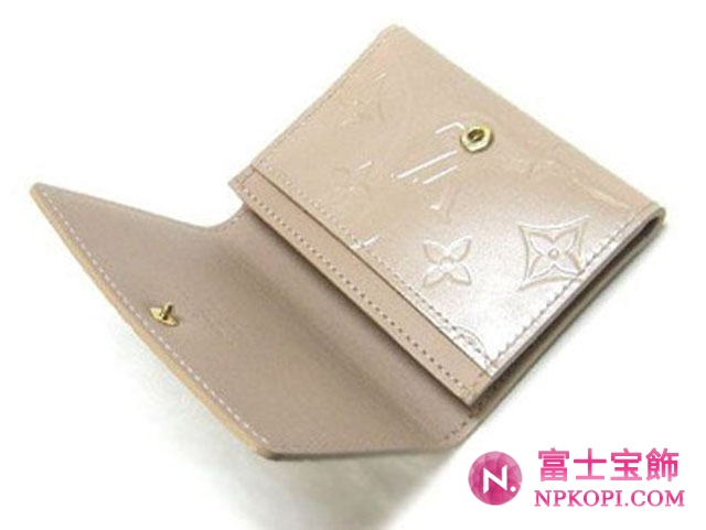 (LOUIS VUITTON)ルイヴィトン 偽物財布 ヴェルニ カードケース ローズフロランタン M91407